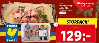 Lidl Färsk Kycklinglårfilé XXL erbjuda