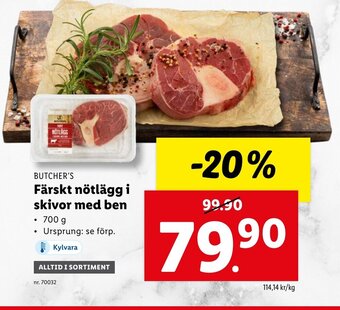 Lidl Färsk Nötlägg i Skivor Med Ben erbjuda