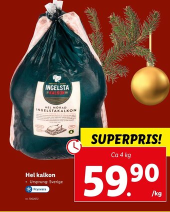 Lidl Hel Kalkon erbjuda