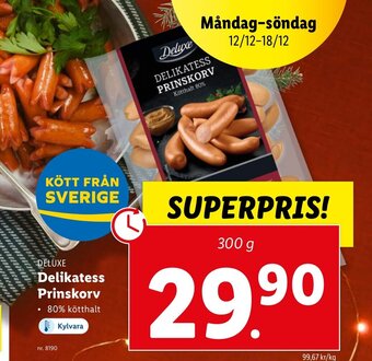 Lidl Delikatess Prinskorv erbjuda