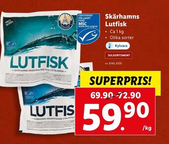 Lidl Skärhamns Lutfisk erbjuda
