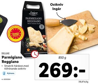 Lidl Deluxe Parmigiano Reggiano erbjuda