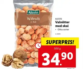 Lidl Alesto Valnötter med skal erbjuda