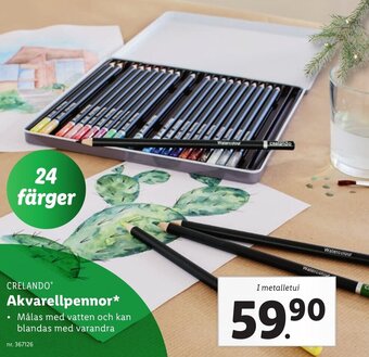 Lidl Crelando Akvarellpennor erbjuda