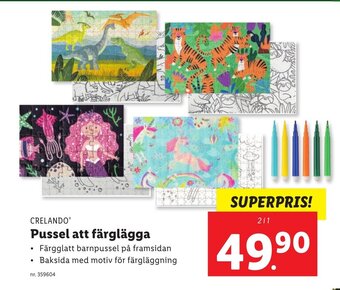 Lidl Crelando Pussel att färglägga erbjuda
