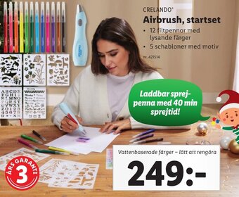 Lidl Crelando Airbrush Startset erbjuda