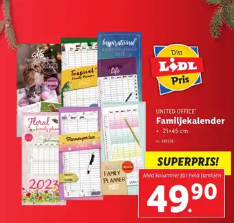 Lidl United Office Familjekalender erbjuda