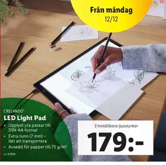 Lidl Crelando LED Light Pad erbjuda