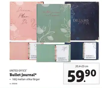 Lidl United Office Bulet Journal erbjuda