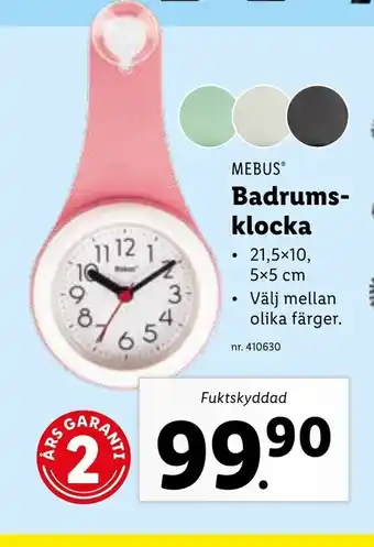Lidl Mebus Badrums klocka erbjuda