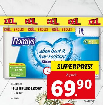 Lidl Floralys Hushållspapper erbjuda