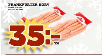 Din Mat Frankfurter korv erbjuda