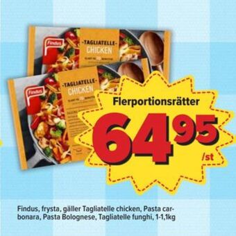 Östenssons Findus pastarätter erbjuda
