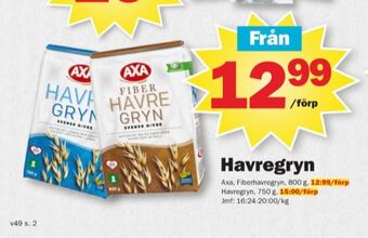 Pekås Axa havregryn erbjuda