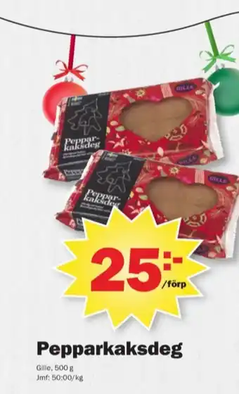 Pekås Gillekakor pepparkaksdeg erbjuda