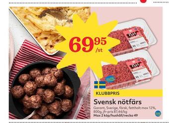 Hemköp Svensk nötfärs erbjuda