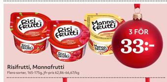 Hemköp Risifrutti, mannafrutti erbjuda