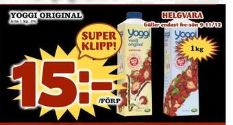 Nya Pulsen Yoggi original erbjuda