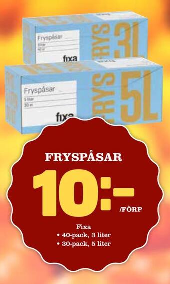 Supergrossen Fryspåsar erbjuda