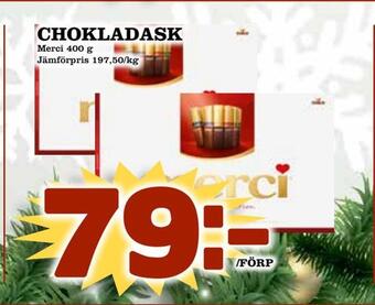 Supergrossen Chokladask erbjuda