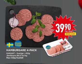 Willys Hamburgare 4-pack erbjuda