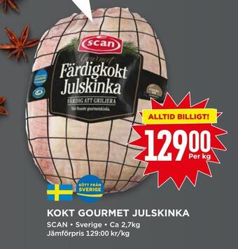 Willys Kokt gourmet julskinka erbjuda
