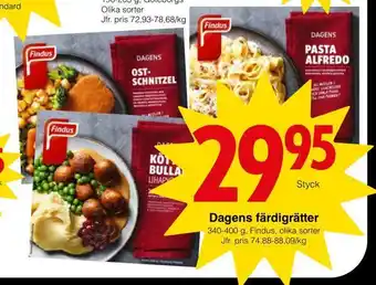 Matöppet Dagens färdigrätter erbjuda