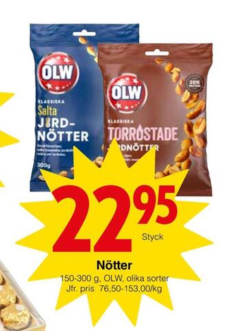 Matöppet Nötter erbjuda