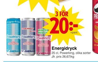 Matöppet Energidryck erbjuda