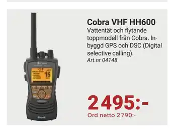 Erlandsons Brygga Cobra vhf hh600 erbjuda