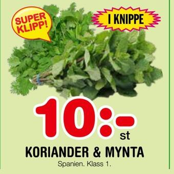 Nya Pulsen Koriander & mynta erbjuda