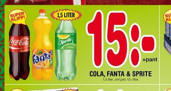 Nya Pulsen Cola, fanta & sprite erbjuda