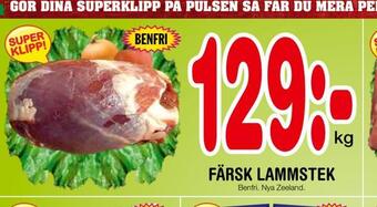 Nya Pulsen Färsk lammstek erbjuda
