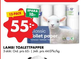 ÖoB Lambi toalettpapper erbjuda
