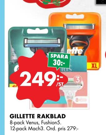 ÖoB Gillette rakblad erbjuda