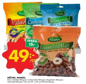 ÖoB Nötter, mandel erbjuda