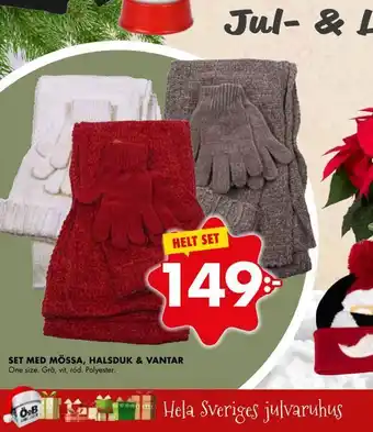 ÖoB Set med mössa, halsduk & vantar erbjuda
