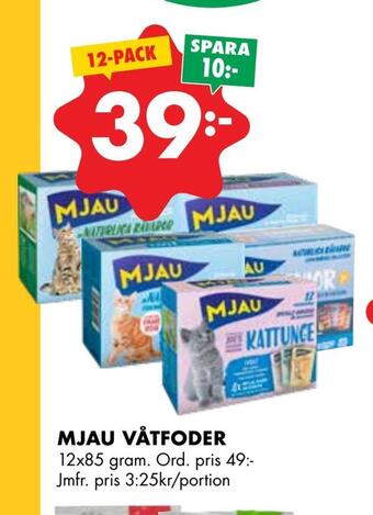 ÖoB Mjau våtfoder erbjuda