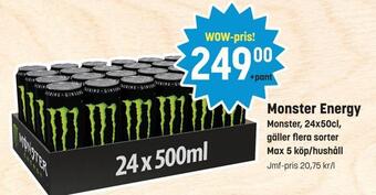 Eurocash Monster energy erbjuda