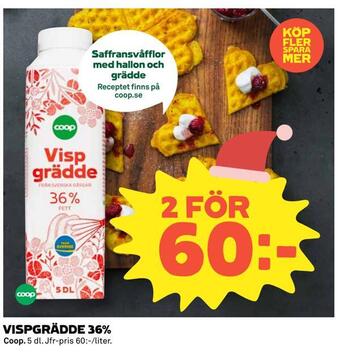 Coop Vispgrädde 36% erbjuda