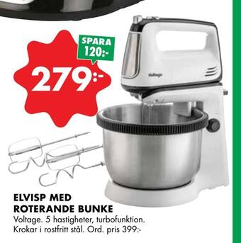ÖoB Elvisp med roterande bunke erbjuda