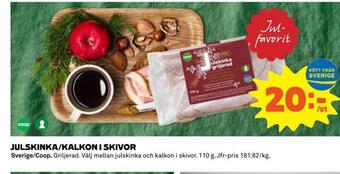 Coop Julskinka/kalkon i skivor erbjuda