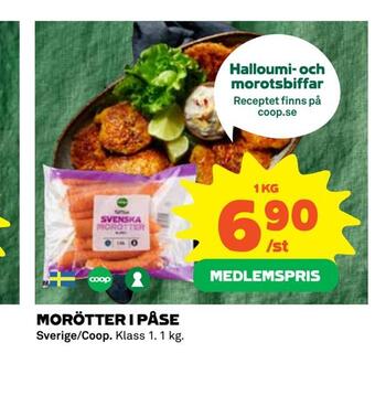 Coop Extra Morötter i påse erbjuda