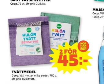 Stora Coop Tvättmedel erbjuda