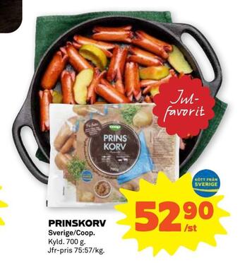 Stora Coop Prinskorv erbjuda