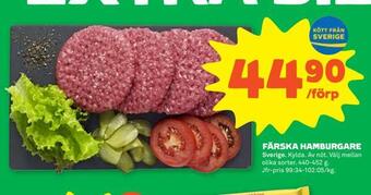 Stora Coop Färska hamburgare erbjuda
