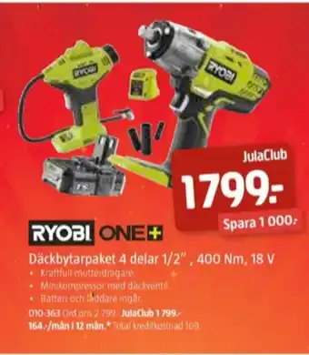 Jula Ryobi däckbytarpaket erbjuda