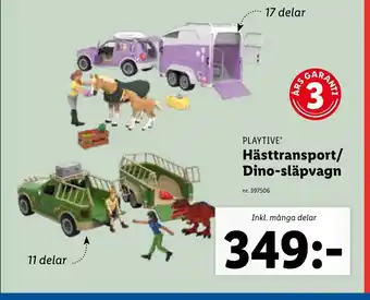 Lidl Playtive Hästtransport/ Dino-Släpvagn erbjuda