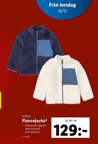 Lidl Lupilu Fleecejacka erbjuda