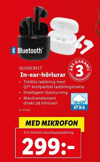 Lidl Silvercrest In-ear-hörlurar erbjuda